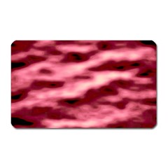 Pink  Waves Flow Series 5 Magnet (rectangular) by DimitriosArt