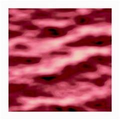 Pink  Waves Flow Series 5 Medium Glasses Cloth (2 Sides) by DimitriosArt