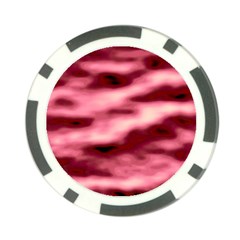 Pink  Waves Flow Series 5 Poker Chip Card Guard by DimitriosArt