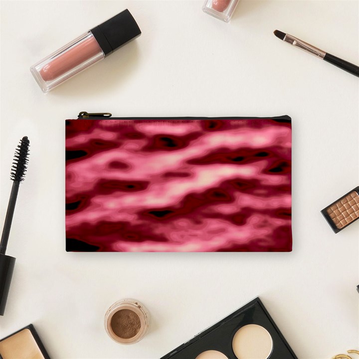 Pink  Waves Flow Series 5 Cosmetic Bag (Small)