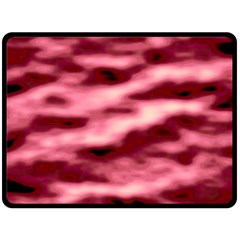 Pink  Waves Flow Series 5 Fleece Blanket (large)  by DimitriosArt