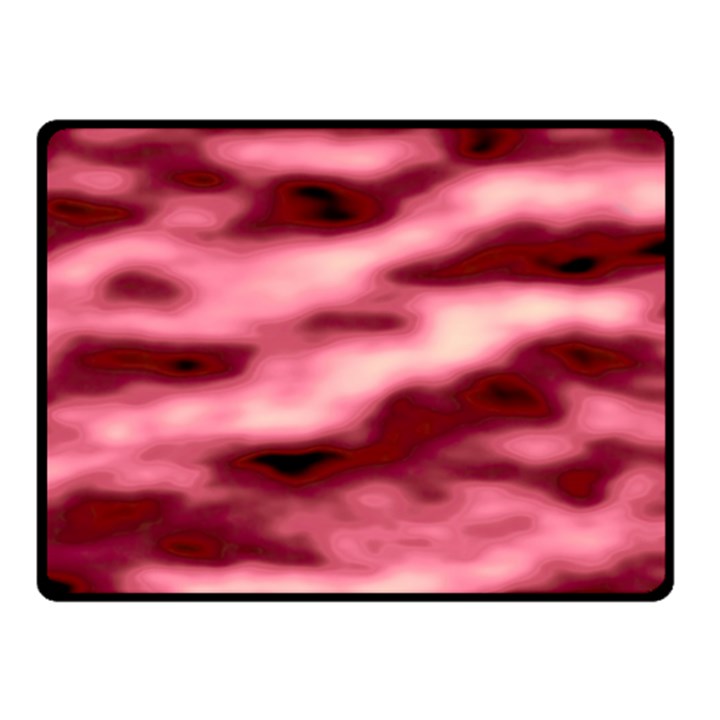 Pink  Waves Flow Series 5 Fleece Blanket (Small)