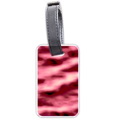 Pink  Waves Flow Series 5 Luggage Tag (one Side) by DimitriosArt