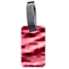 Pink  Waves Flow Series 5 Luggage Tag (two Sides) by DimitriosArt