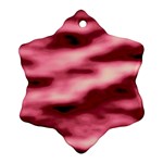 Pink  Waves Flow Series 5 Ornament (Snowflake) Front