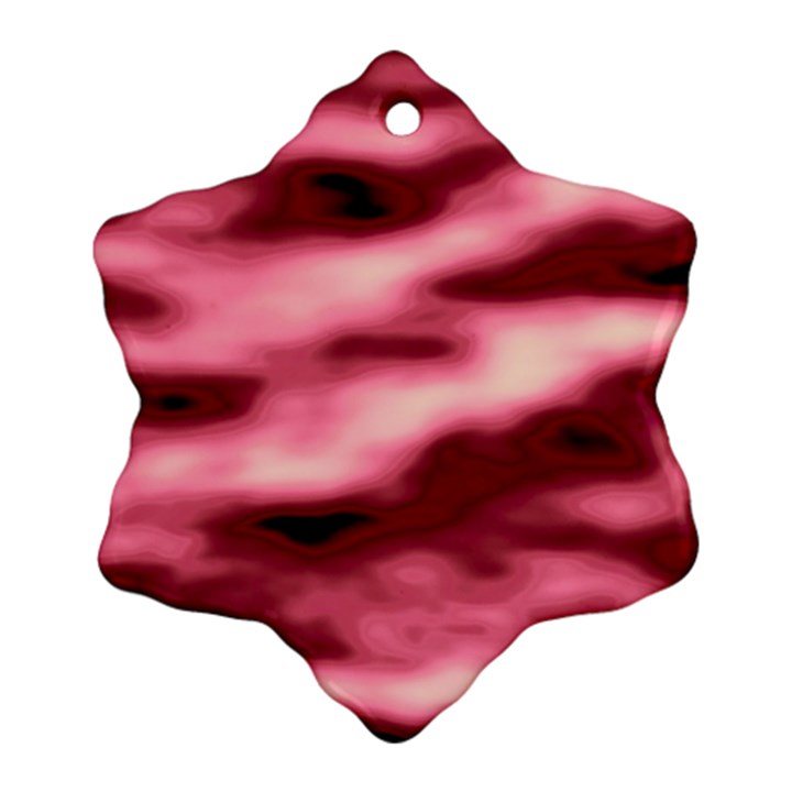 Pink  Waves Flow Series 5 Ornament (Snowflake)