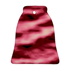 Pink  Waves Flow Series 5 Bell Ornament (two Sides) by DimitriosArt