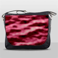 Pink  Waves Flow Series 5 Messenger Bag by DimitriosArt