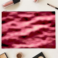 Pink  Waves Flow Series 5 Cosmetic Bag (xxl) by DimitriosArt