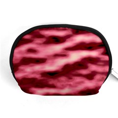 Pink  Waves Flow Series 5 Accessory Pouch (medium) by DimitriosArt