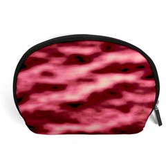 Pink  Waves Flow Series 5 Accessory Pouch (large) by DimitriosArt