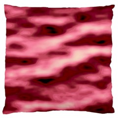 Pink  Waves Flow Series 5 Large Flano Cushion Case (two Sides) by DimitriosArt