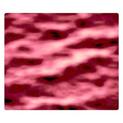 Pink  Waves Flow Series 5 Double Sided Flano Blanket (small)  by DimitriosArt