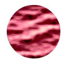 Pink  Waves Flow Series 5 Mini Round Pill Box by DimitriosArt