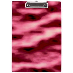 Pink  Waves Flow Series 5 A4 Clipboard by DimitriosArt