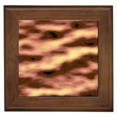 Gold Waves Flow Series 2 Framed Tile by DimitriosArt