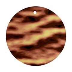 Gold Waves Flow Series 2 Ornament (round) by DimitriosArt