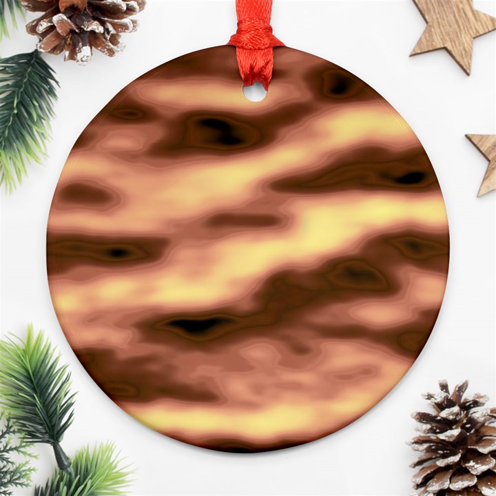 Gold Waves Flow Series 2 Ornament (Round)