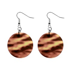 Gold Waves Flow Series 2 Mini Button Earrings by DimitriosArt