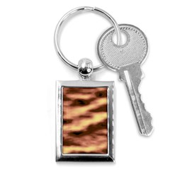 Gold Waves Flow Series 2 Key Chain (rectangle) by DimitriosArt