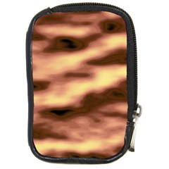 Gold Waves Flow Series 2 Compact Camera Leather Case by DimitriosArt