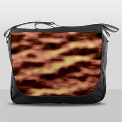 Gold Waves Flow Series 2 Messenger Bag by DimitriosArt