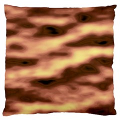 Gold Waves Flow Series 2 Standard Flano Cushion Case (one Side) by DimitriosArt