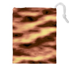 Gold Waves Flow Series 2 Drawstring Pouch (4xl) by DimitriosArt