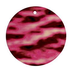 Pink  Waves Flow Series 6 Ornament (round) by DimitriosArt