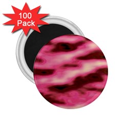 Pink  Waves Flow Series 6 2 25  Magnets (100 Pack)  by DimitriosArt