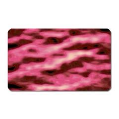 Pink  Waves Flow Series 6 Magnet (rectangular) by DimitriosArt