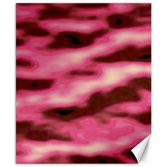 Pink  Waves Flow Series 6 Canvas 8  X 10  by DimitriosArt