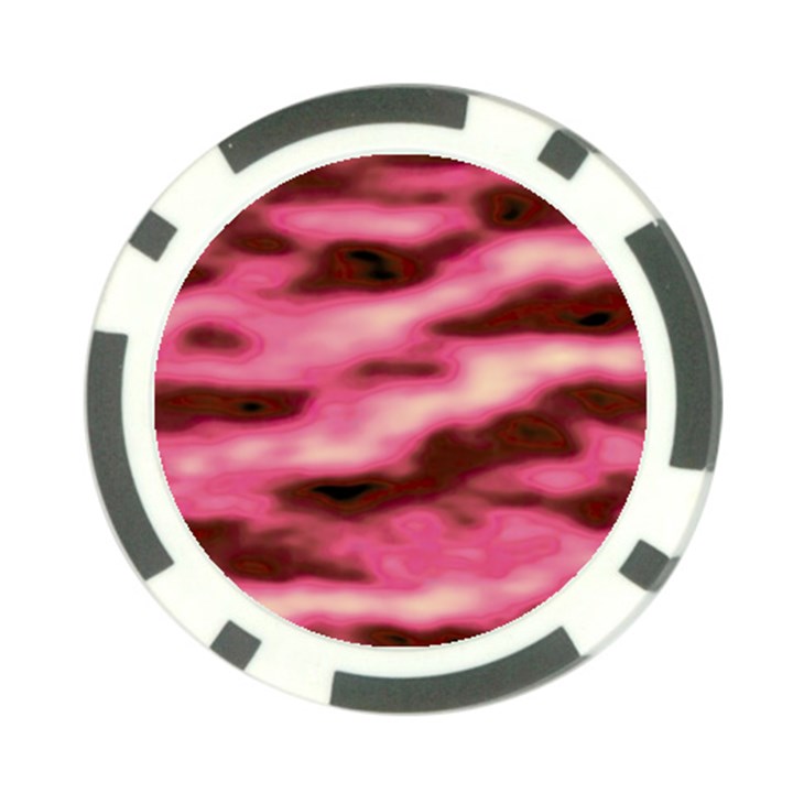 Pink  Waves Flow Series 6 Poker Chip Card Guard (10 pack)