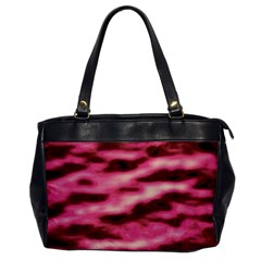 Pink  Waves Flow Series 6 Oversize Office Handbag by DimitriosArt