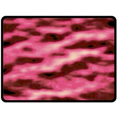 Pink  Waves Flow Series 6 Fleece Blanket (large)  by DimitriosArt