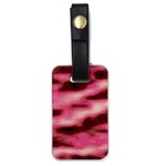 Pink  Waves Flow Series 6 Luggage Tag (one side) Front