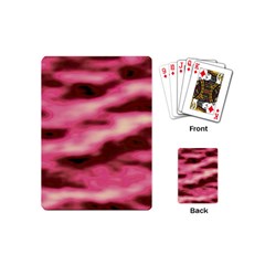 Pink  Waves Flow Series 6 Playing Cards Single Design (mini) by DimitriosArt