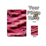 Pink  Waves Flow Series 6 Playing Cards 54 Designs (Mini) Front - Spade3