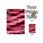 Pink  Waves Flow Series 6 Playing Cards 54 Designs (Mini) Front - Spade9