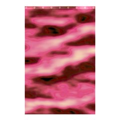 Pink  Waves Flow Series 6 Shower Curtain 48  X 72  (small)  by DimitriosArt