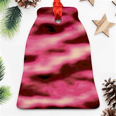 Pink  Waves Flow Series 6 Ornament (bell) by DimitriosArt