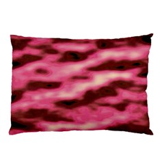 Pink  Waves Flow Series 6 Pillow Case (two Sides) by DimitriosArt