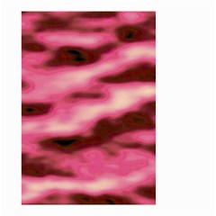 Pink  Waves Flow Series 6 Small Garden Flag (two Sides) by DimitriosArt