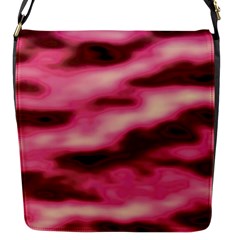 Pink  Waves Flow Series 6 Flap Closure Messenger Bag (s) by DimitriosArt