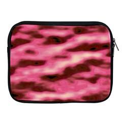 Pink  Waves Flow Series 6 Apple Ipad 2/3/4 Zipper Cases by DimitriosArt