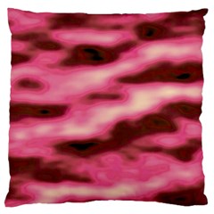 Pink  Waves Flow Series 6 Standard Flano Cushion Case (two Sides) by DimitriosArt