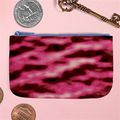 Pink  Waves Flow Series 6 Large Coin Purse by DimitriosArt