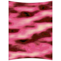 Pink  Waves Flow Series 6 Back Support Cushion by DimitriosArt