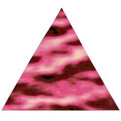 Pink  Waves Flow Series 6 Wooden Puzzle Triangle by DimitriosArt