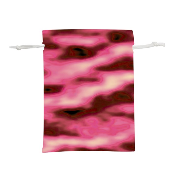 Pink  Waves Flow Series 6 Lightweight Drawstring Pouch (L)